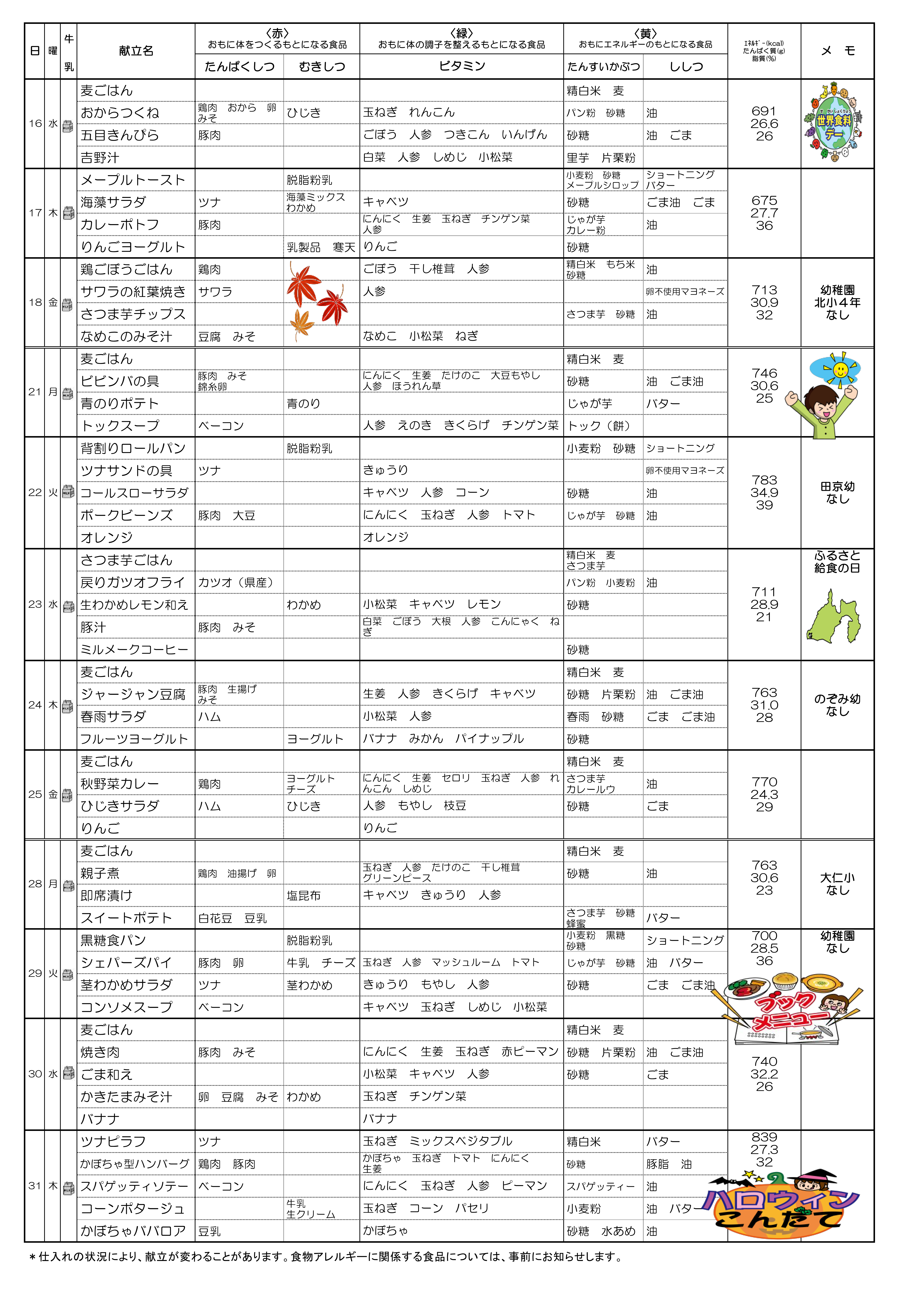 10月献立表(中)++_2